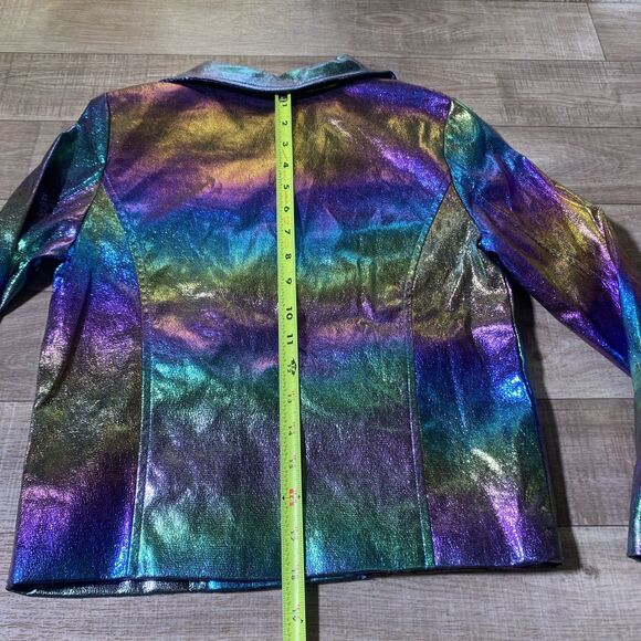 Disney D-Signed Girls size M Descendants Iridescent faux leather jacket - Picture 6 of 7